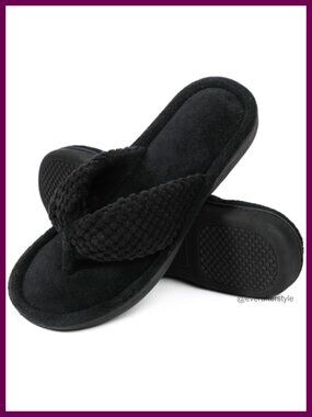Memory Foam Flip Flop House Slippers Spa Thong Adjustable